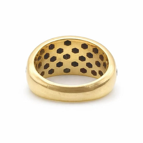 Bague 53 Bague en or jaune 18 carats rubis et diamants 58 Facettes