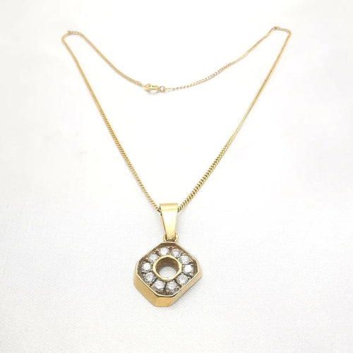 Collier Collier pendentif en or jaune 18 carats et diamants 58 Facettes