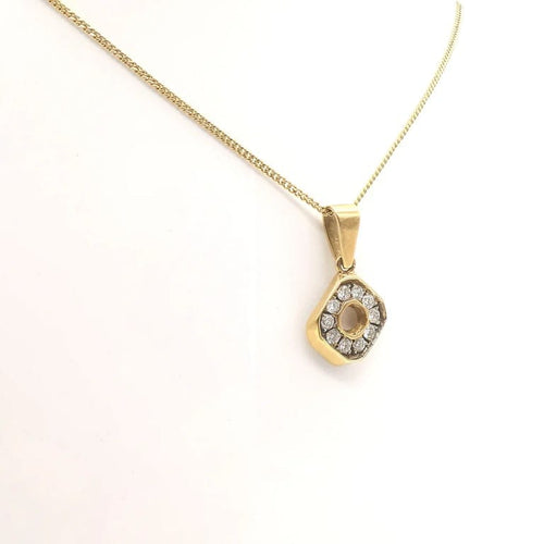 Collier Collier pendentif en or jaune 18 carats et diamants 58 Facettes