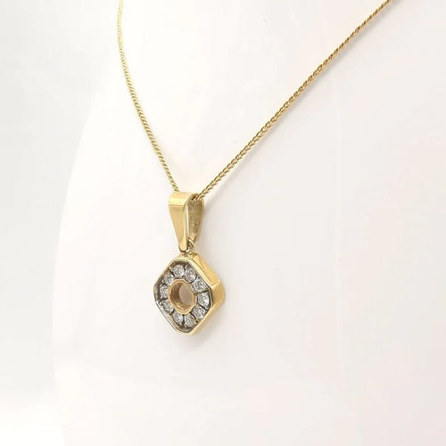Collier Collier pendentif en or jaune 18 carats et diamants 58 Facettes