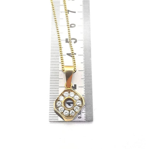 Collier Collier pendentif en or jaune 18 carats et diamants 58 Facettes