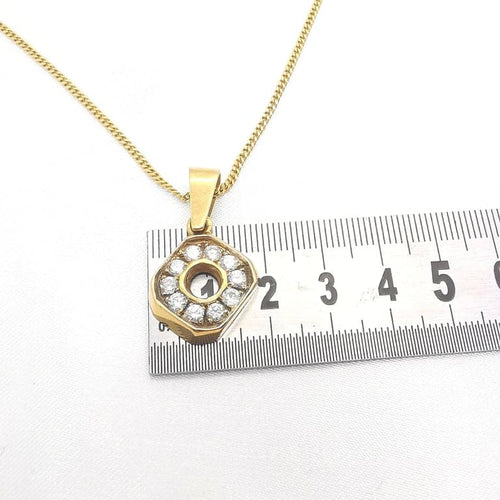Collier Collier pendentif en or jaune 18 carats et diamants 58 Facettes