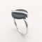 Bague 56 Bague en or blanc 18 carats avec onyx et diamant 58 Facettes