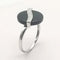 Bague 56 Bague en or blanc 18 carats avec onyx et diamant 58 Facettes