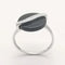 Bague 56 Bague en or blanc 18 carats avec onyx et diamant 58 Facettes