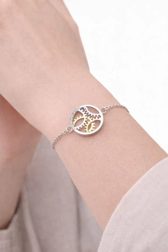 Bracelet Bracelet en or blanc et rose 18 carats avec diamants 58 Facettes