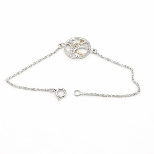 Bracelet Bracelet en or blanc et rose 18 carats avec diamants 58 Facettes