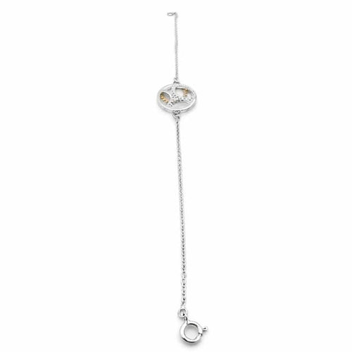 Bracelet Bracelet en or blanc et rose 18 carats avec diamants 58 Facettes