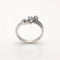Bague 56 Bague en or blanc 18 carats sertie de 3 diamants 58 Facettes