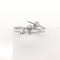 Bague 56 Bague en or blanc 18 carats sertie de 3 diamants 58 Facettes