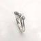 Bague 56 Bague en or blanc 18 carats sertie de 3 diamants 58 Facettes