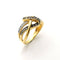 Bague 56 Bague en or jaune 18 carats sertie de diamants 58 Facettes