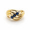 Bague 53 Bague en or jaune 18 carats avec saphirs et diamants 58 Facettes