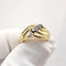 Bague 53 Bague en or jaune 18 carats avec saphirs et diamants 58 Facettes