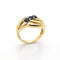 Bague 53 Bague en or jaune 18 carats avec saphirs et diamants 58 Facettes
