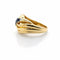 Bague 53 Bague en or jaune 18 carats avec saphirs et diamants 58 Facettes