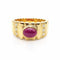 Bague Bague en or jaune 18 carats rubis et diamants 58 Facettes