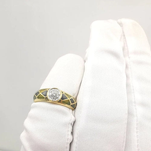 Bague 55 Bague en or blanc 18 carats et diamants taille brillant 58 Facettes