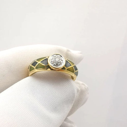 Bague 55 Bague en or blanc 18 carats et diamants taille brillant 58 Facettes