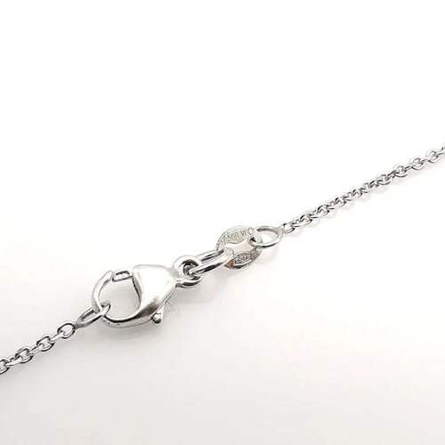 Collier Collier en or blanc 18 carats avec perle 58 Facettes