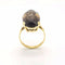 Bague 52 Bague en or jaune 18 carats avec quartz ovale 58 Facettes