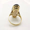 Bague 52 Bague en or jaune 18 carats avec quartz ovale 58 Facettes