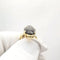Bague 52 Bague en or jaune 18 carats avec quartz ovale 58 Facettes