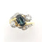 Bague 53 Bague Toi & Moi Belle Époque en or jaune, saphir et diamants 58 Facettes