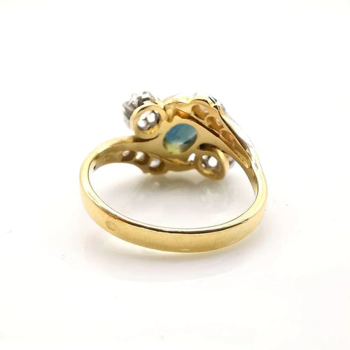 Bague 53 Bague Toi & Moi Belle Époque en or jaune, saphir et diamants 58 Facettes