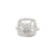 Bague 48 Bague en or blanc 18 carats avec diamants 58 Facettes
