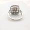 Bague 48 Bague en or blanc 18 carats avec diamants 58 Facettes