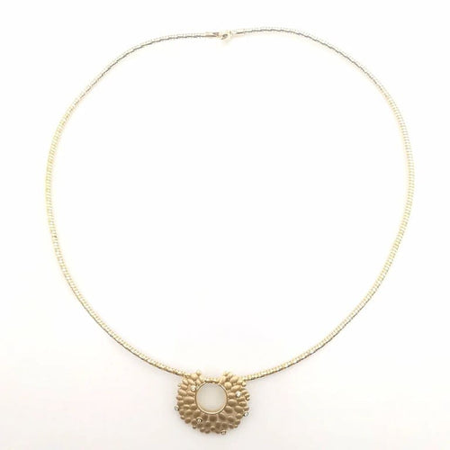 Collier Collier en or jaune 18 carats serti de diamants 58 Facettes