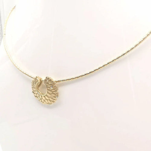 Collier Collier en or jaune 18 carats serti de diamants 58 Facettes