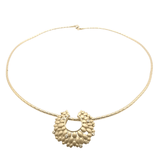 Collier Collier en or jaune 18 carats serti de diamants 58 Facettes