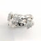 Bague 59 Bague en or blanc 18 carats sertie de diamants 58 Facettes