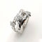 Bague 59 Bague en or blanc 18 carats sertie de diamants 58 Facettes