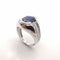 Bague 53 Bague en or blanc 18 carats, saphir ovale et diamants 58 Facettes