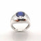 Bague 53 Bague en or blanc 18 carats, saphir ovale et diamants 58 Facettes