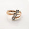Bague 57 Bague ancienne en or rose sertie de diamants 58 Facettes