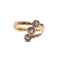 Bague 57 Bague ancienne en or rose sertie de diamants 58 Facettes