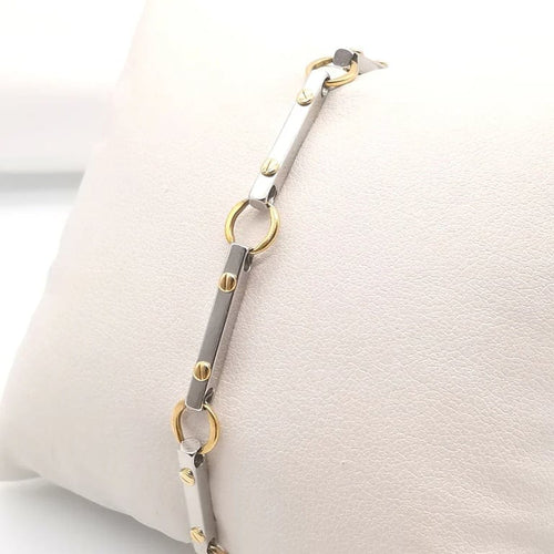 Bracelet Bracelet en or jaune 18 ct et acier 58 Facettes