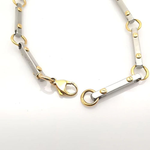 Bracelet Bracelet en or jaune 18 ct et acier 58 Facettes