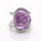 Bague 51 Bague améthyste et diamants en or blanc 18 carats 58 Facettes
