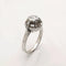 Bague 51 Bague solitaire en or blanc 18 carats et diamant taille brillant 58 Facettes
