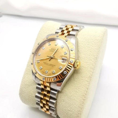 Montre Rolex Datejust 31 - Montre en or jaune 18 carats et acier 58 Facettes