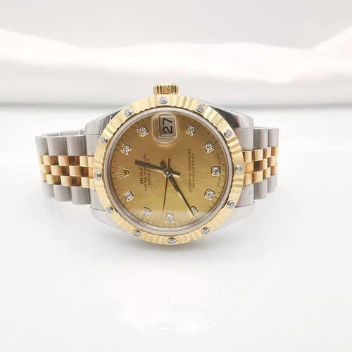 Montre Rolex Datejust 31 - Montre en or jaune 18 carats et acier 58 Facettes