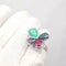 Bague 54 Bague multi-pierres en or blanc 18 carats avec diamants 58 Facettes