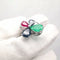 Bague 54 Bague multi-pierres en or blanc 18 carats avec diamants 58 Facettes