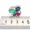 Bague 54 Bague multi-pierres en or blanc 18 carats avec diamants 58 Facettes