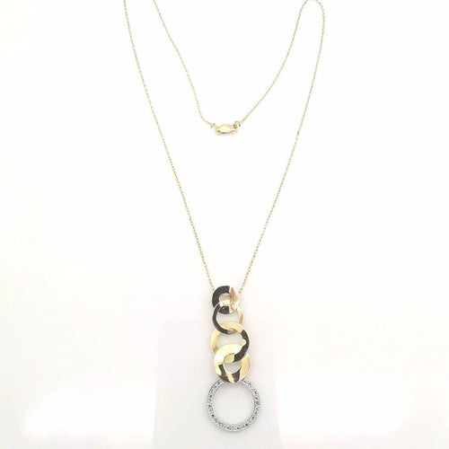 Collier Collier en or bicolore 18 carats avec diamants 58 Facettes